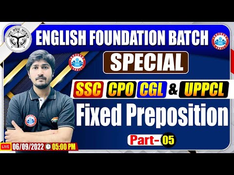 Fixed Preposition, Rules Of Preposition, SSC CPO English, English For SSC CGL, UPPCL English Classes