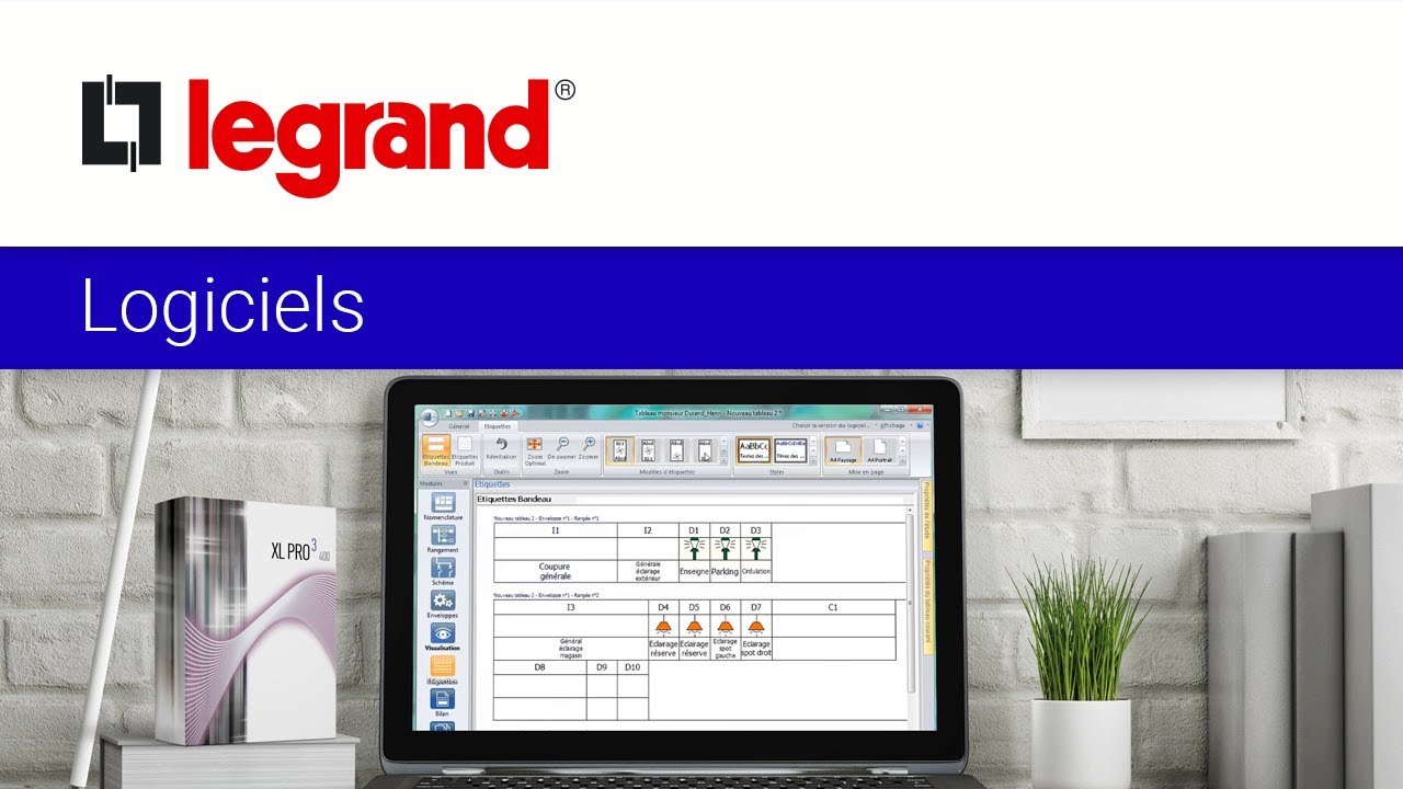XL Pro3 400, logiciel Legrand : générer les étiquettes et bandeaux des  produits modulaires 