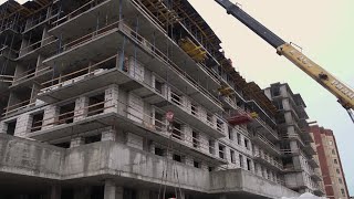 С опережением плана идёт строительство нового дома на проспекте Боголюбова