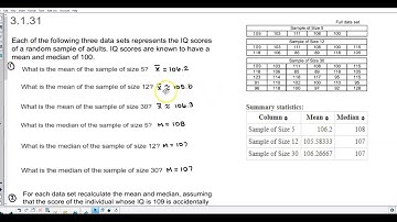 Math 14 3.1 Objective 3: Computing Mean and Median using StatCrunch
