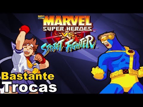 Variando Bastante Os Personagens - Marvel super Heros vs Street Fighter.