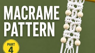 Macrame Pattern with Wooden Beads | Wavy Celtic Macrame Pattern | Part 4