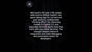 VS Code 1.116 adds native AI tools and enhanced debugging for AI agents