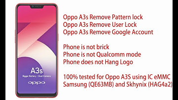 Oppo A3s Remove User Lock and Google Account via direct eMMc