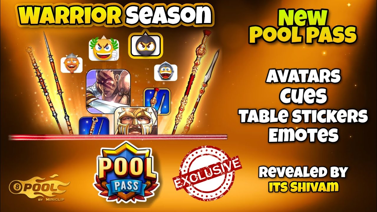 NEW POOL PASS - FLASHBACK WARRIOR SEASON IN 8 BALL POOL || EXCLUSIVE CONTENTS - ITS SHIVAM !!! ❤️