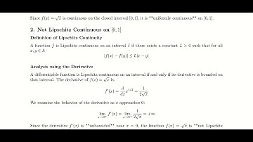 Uniform Continuity vs. Lipschitz Continuity: A Counterexample You Need to See!