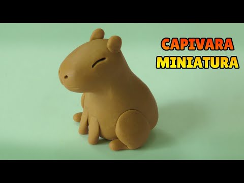DIY how to make MINIATURE CAPYBARA - Play doh, polymer clay, fondant tutorial