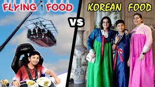 FLYING FOOD vs KOREAN FOOD | Family Travel Vlog to Delhi | Aayu and Pihu Show