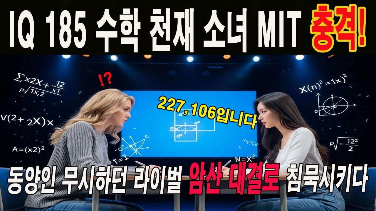 [오디오북] IQ 185 수학 천재 소녀, 동양인 무시하던 천재 라이벌... 암산 대결로 침묵시키다.