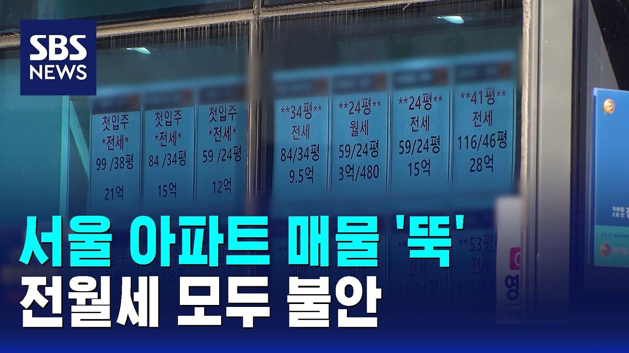 서울 아파트 매물 감소, 전월세 시장 불안감 커져