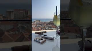 #asmr cutting and lighting of the EGM Robusto at the Cornaro rooftop bar in Split 🇭🇷😍 Content