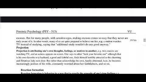 PSY513 Lecture 10 Forensic Psychology Short Lecture VU Lectures