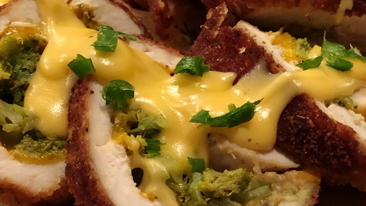 Cheesy Chicken To Die For | Broccoli And Cheese Stuffed Chicken Breasts - YouTube