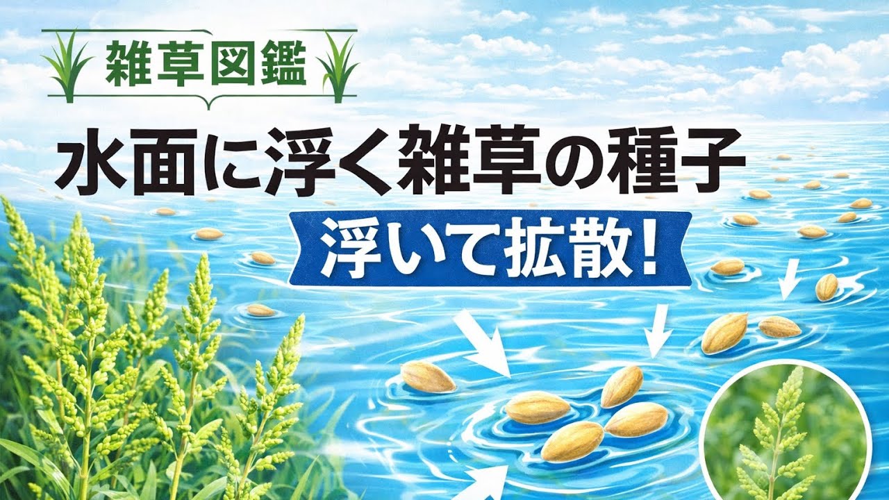 種子が水に浮く…カズノコグサの拡散メカニズム