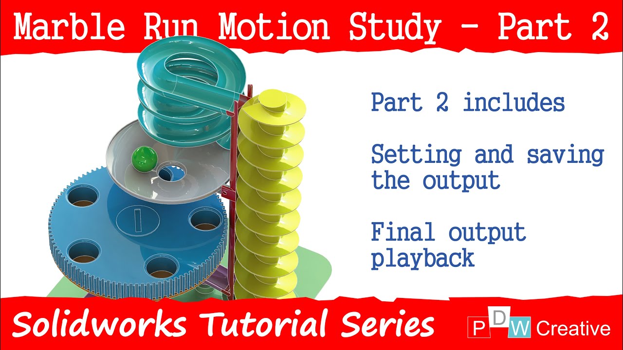 How to make a mechanical marble run motion study in Solidworks 2 - YouTube
