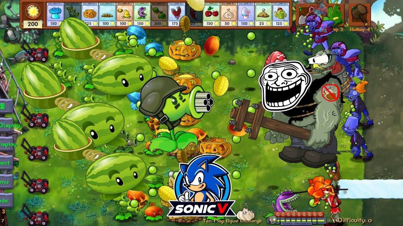 КАВУНОВЕ БОМБАРДУВАННЯ!!!😯😯😯 PLANTS VS ZOMBIES FUSION MOD 2.3.1 РОСЛИНИ ПРОТИ ЗОМБІ Ф'ЮЖЕН МОД 2.3.1