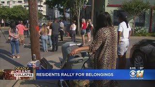 Former Residents Of Dallas Apartments Hit By Fallen Crane Rally For Answers