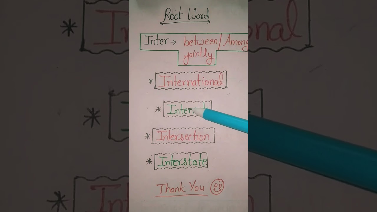 Vocab with Root word (inter)