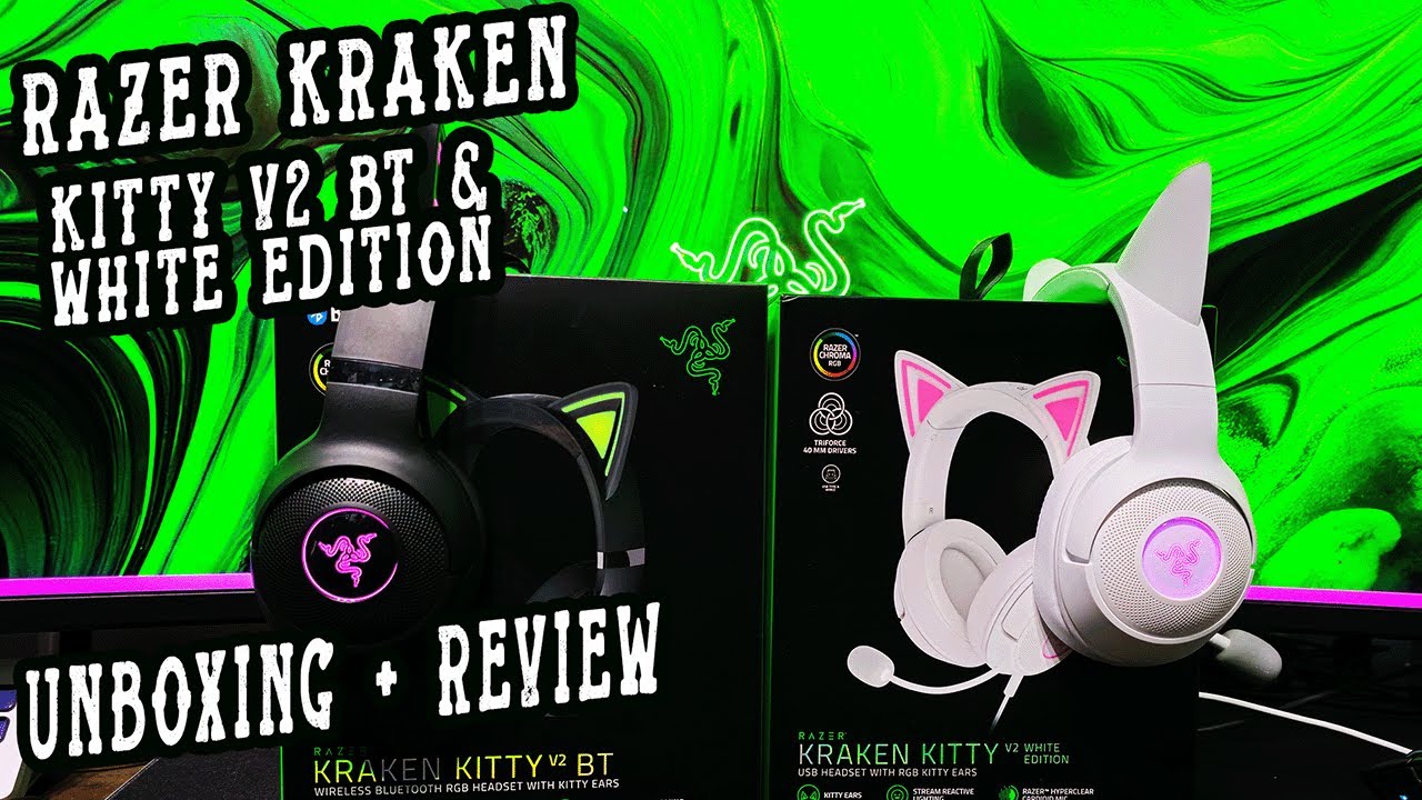 Распаковка и обзор Razer Kraken Kitty V2 White Edition и V2 BT. Что лучше для вас?