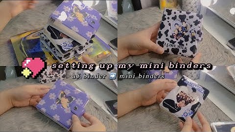 Setting up my mini binder | got7, nct, ateez, victon | kpop binder