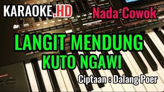 LANGIT MENDUNG KUTO NGAWI - Dalang Poer - Karaoke Dangdut Lawas ( Nada Cowok )