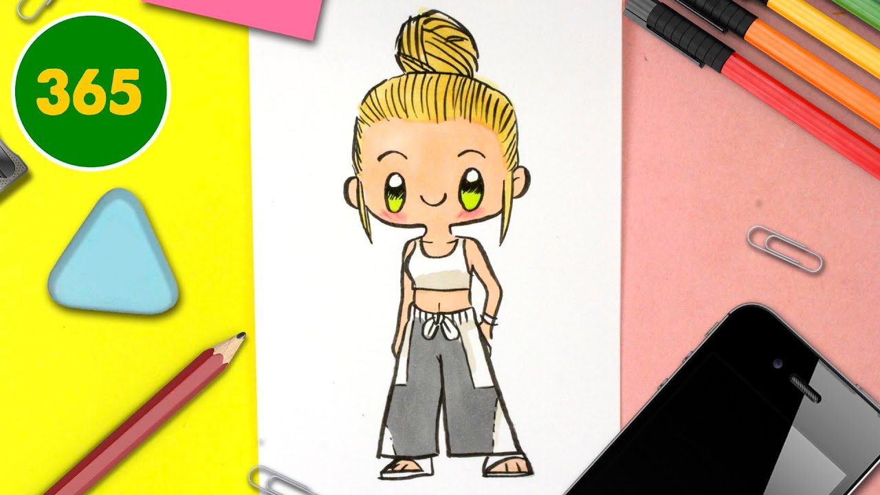 COMMENT DESSINER UNE FILLE KAWAII – Dessins kawaii facile - comment