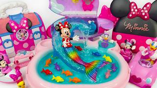Minnie Mouse 2026🎀 Set Unboxing rainbow mermaid bath y piscina sorpresa con juguetes Disney ASMR