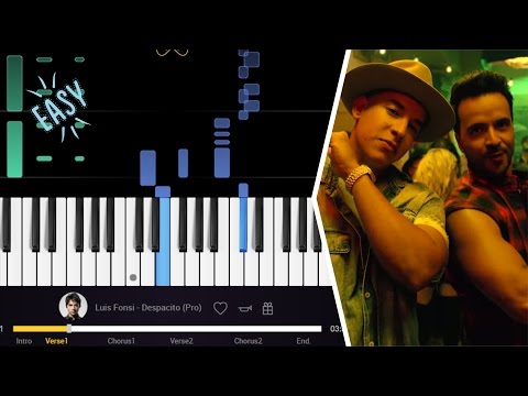 DESPACITO PIANO COVER - EASY TUTORIAL BEGINNER || Luis Fonsi ft. Justin ...