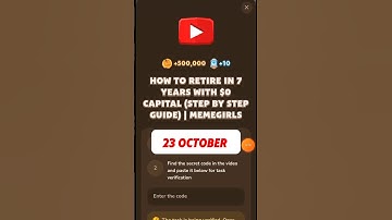 How to Retire In 7 Years with $0 Capital (Step by Step Guide) | MemeGirls #memefi #code #airdrop