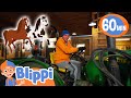 🐎Blippi's Horsin' Around In His Tractor At The Farm 🚜 | Blippi Vehicles | Learning Videos for Kids