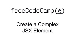 Create a Complex JSX Element