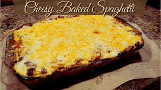 Homemade CHEESY Baked Spaghetti Recipe | How To Make Baked Spaghetti | Homemade Baked Spaghetti