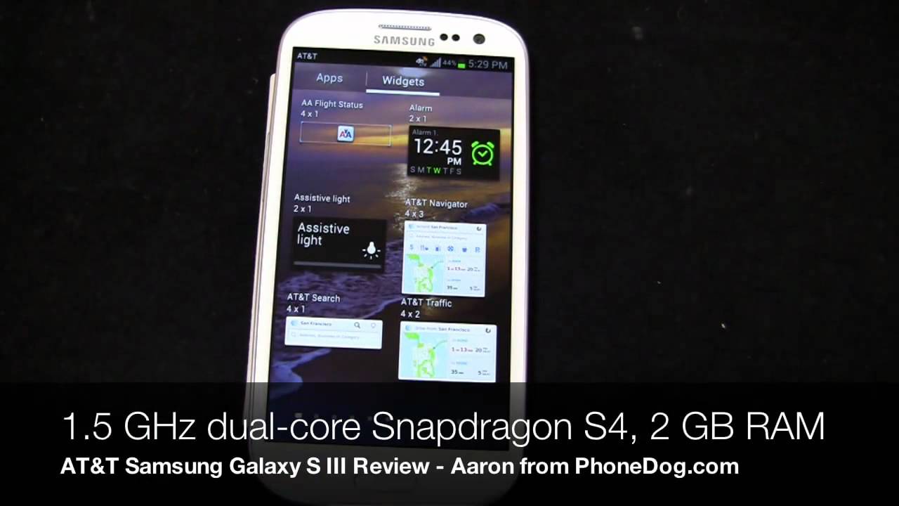 AT&T Samsung Galaxy S III Review - YouTube