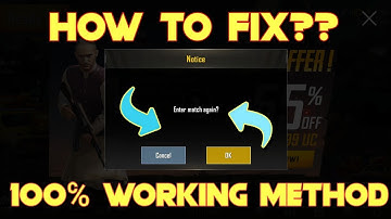 How To Fix "ENTER MATCH AGAIN" Problem In PUBG Mobile | Fix Ping Problem | PUBG MOBILE TRICK