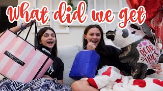 WHAT WE GOT FOR VALENTINES DAY! VALENTINES HAUL! EMMA AND ELLIE