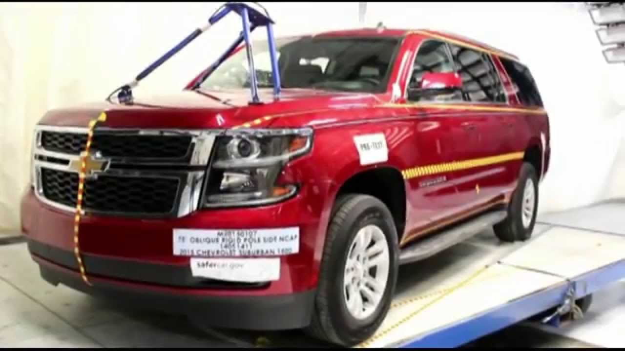 (v8749) 2015 Chevrolet Suburban & GMC Yukon XL NHTSA NCAP Side Pole Impact (Narrow Object)