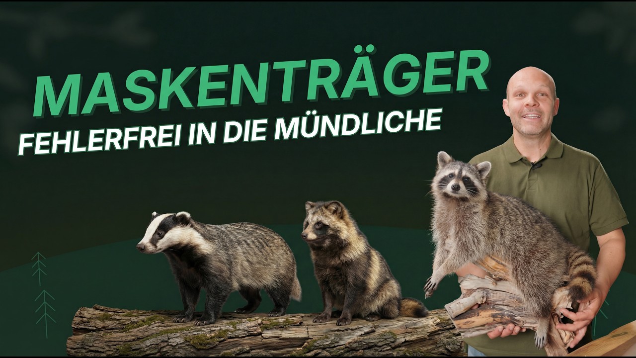 Raubwild – Maskenträger vergleichen (Marderhund, Waschbär, Dachs)