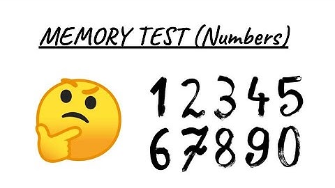MEMORY TEST: Can You Memorize All These Numbers?