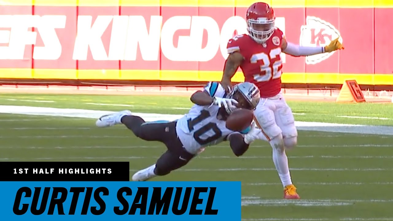 Curtis Samuel has caught 88 percent of his targets, the highest percentage among NFL wide receivers