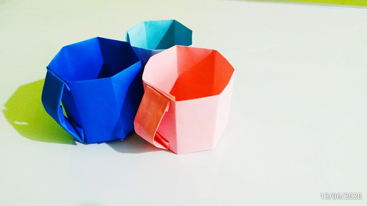 How to make Paper cup || easy paper cup ||DIY craft || origami cup