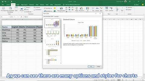 How to make a chart/graph in ms excel (2019)