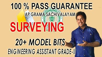 Surveying Model Bits Part 01 | AP Grama Sachivalayam | Purushotam Academy