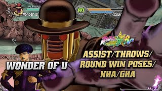 Wonder of U's Throw/Assist/HHA/GHA/Colors/Round Win | JoJo's Bizarre Adventure: All-Star Battle R