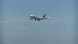 Lufthansa Flight 450 Fra-Lax 747-8 Retro Livery August 28 2015