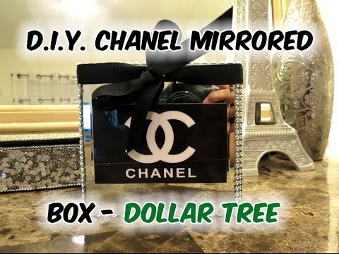 D.I.Y. Chanel Inspired Mirrored Box- Dollar Tree 