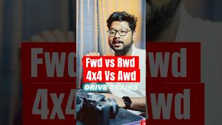 Fwd Rwd Awd 4x4 - Drive Trains Explained 🔥#car #drivetrain #thar #automobile #4x4 #trending