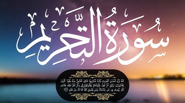 سورة التحريم للقارئ أحمد خضر || سبحان من رزقه هذا الصوت