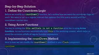 How to Create a Countdown Timer in React: Solving the this.setState Error Profile