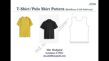 Pattern Making of T-Shirt / Polo Shirt with RichPeace Garment CAD Software.