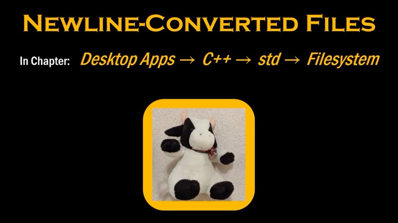 C++: Newline-Converted Files - YouTube